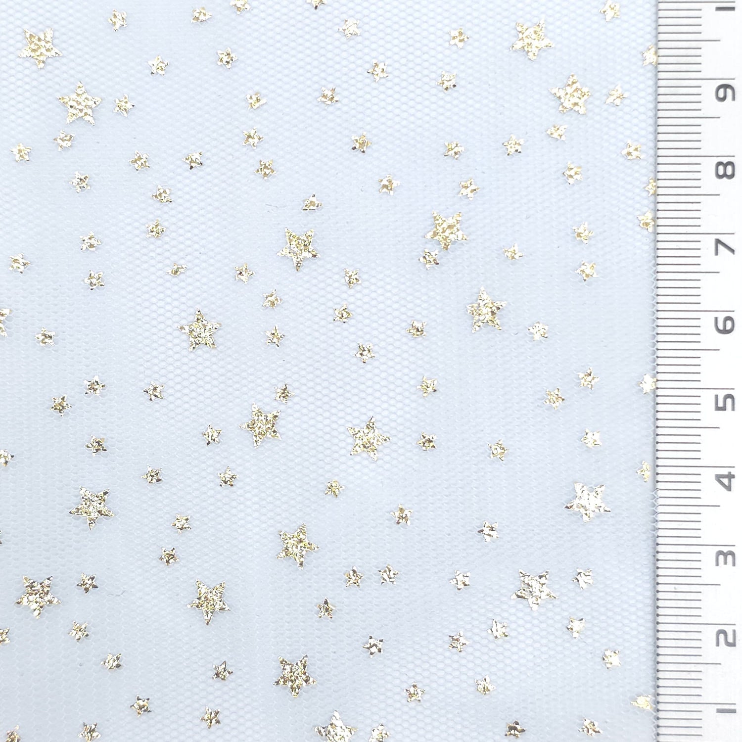 Star Print Poly Knit Fabric - FAB1953 - Sky Blue