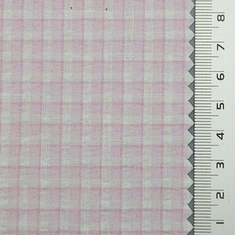 Check Cotton Woven Fabric | FAB1551 | 1.Dawn Pink, 2.Orange, 3.Green, 4.Blue, 5.Orange, 6.Pink, 7.Lavender, 8.Red, 9.Black by Fabricis.com #