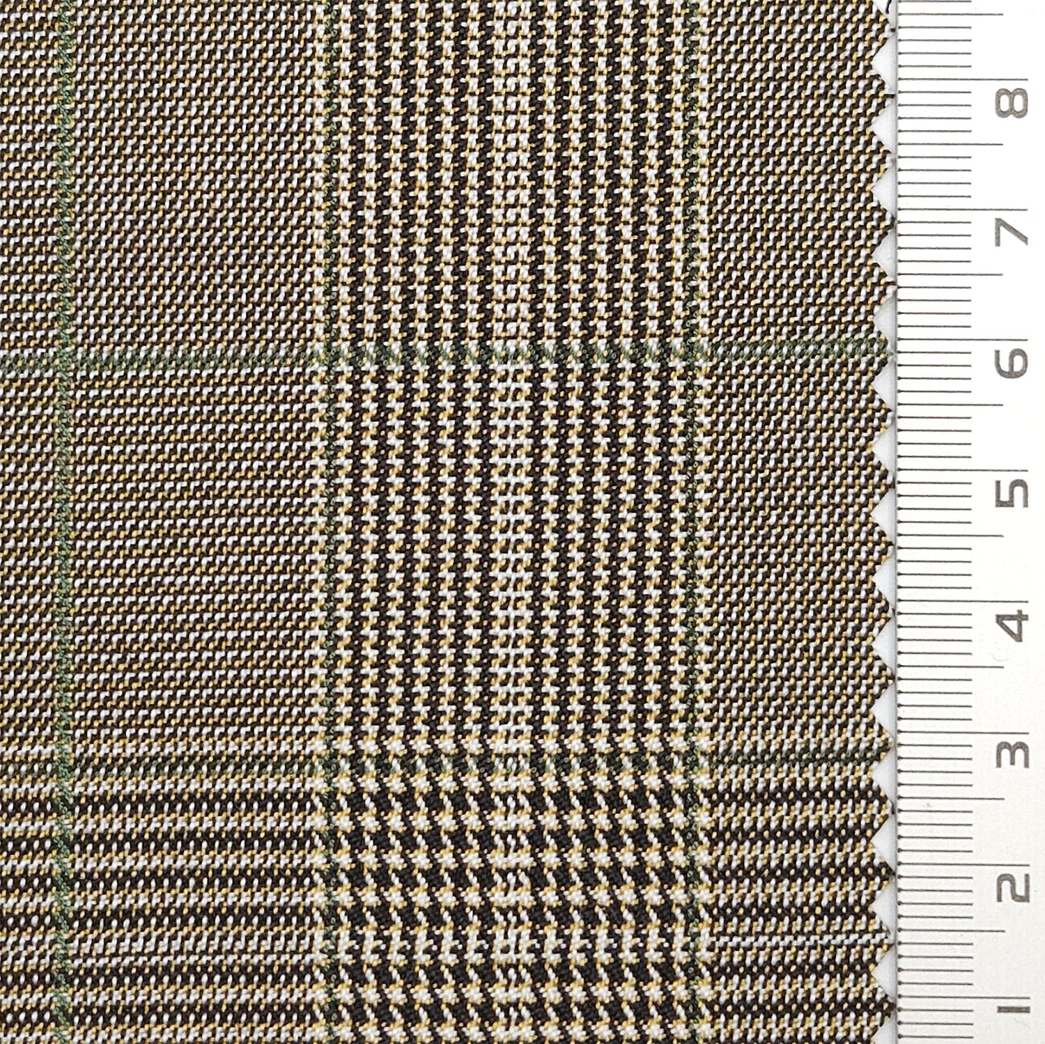 Glen Check YarnDyed Spandex Rayon Polyester Woven Fabric - FAB 1769 - 6.Black and grey plaid