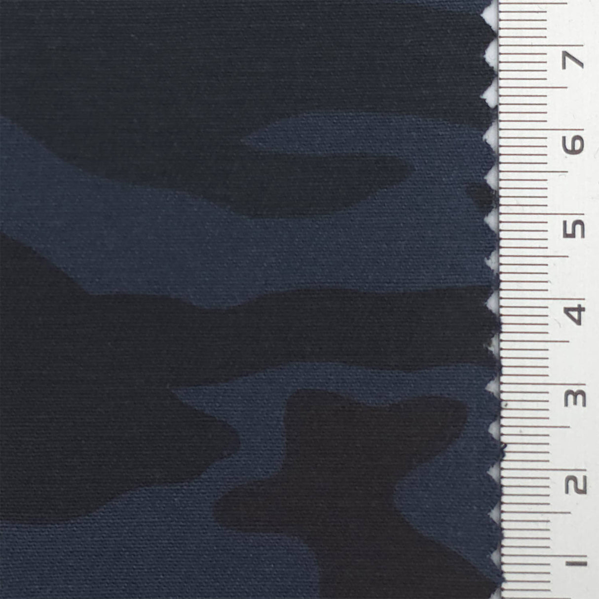 Black Blue Camouflage Utility Cotton Woven Fabric - FAB1841