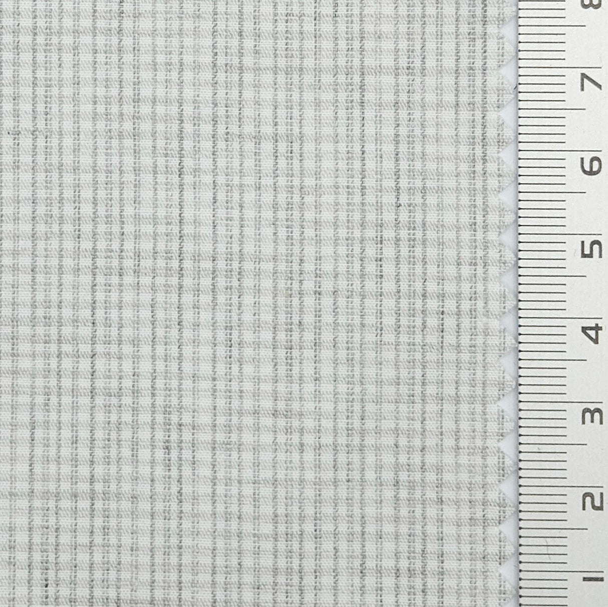 Subtle Grid Check Plain Cotton Woven Fabric - FAB1795 - White