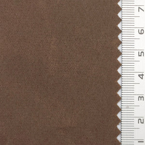 Solid Crack Suede Polyurethane Polyester Knit Fabric - FAB1764 - Brown