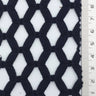 Navy Airy Zigzag Mesh Poly Knit Fabric - FAB1849