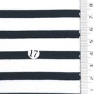 1: Light Blue-2: Pink Beige-3: Navy Blue-4: Dusty Rose-5: Dark Brown - Stable Medium Weight Striped Poly Cotton Span Ponte Knit Fabric - FAB 1922