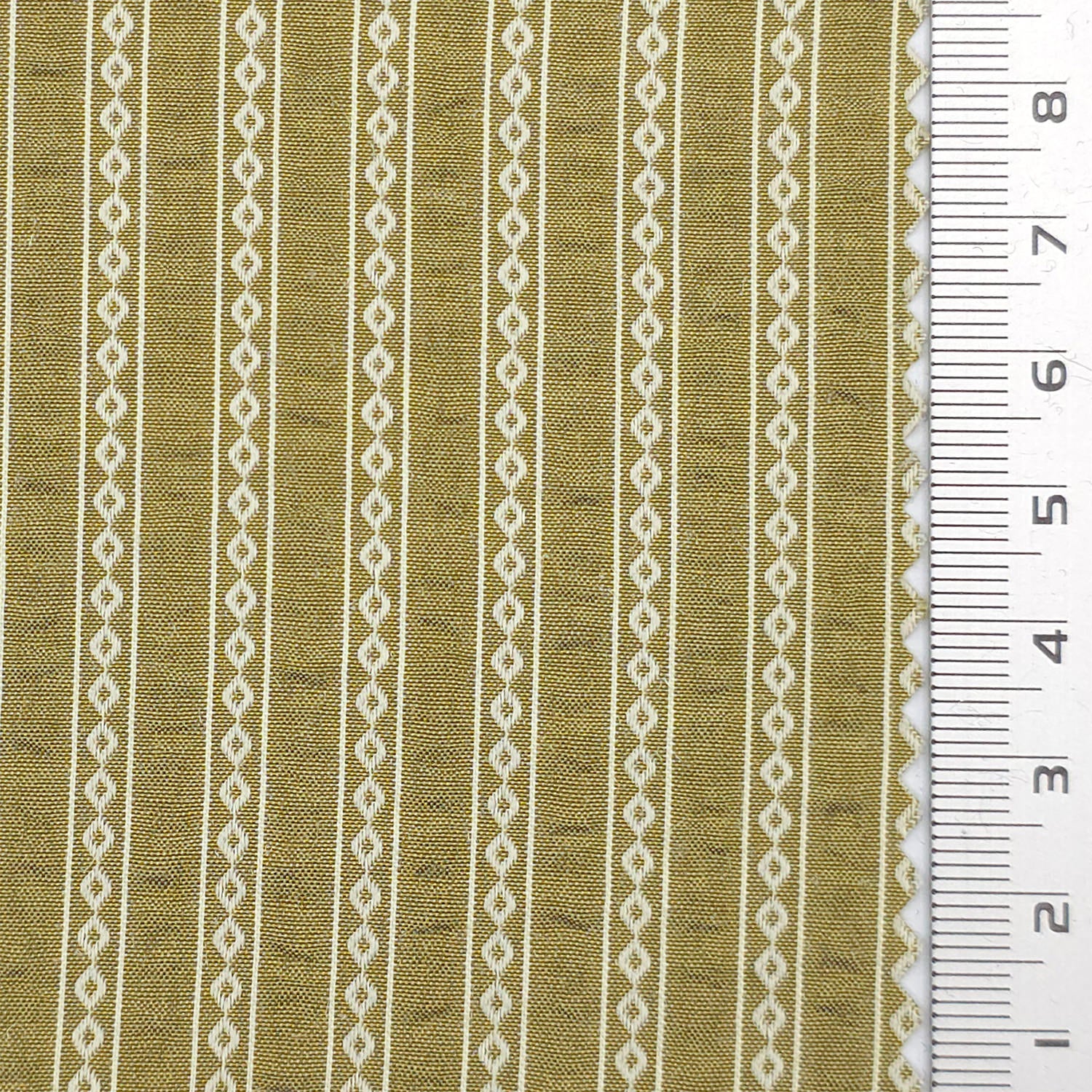 Stripe Jacquard Cotton Polyester Woven Fabric - FAB 1820 - 7.Gold