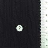 Black - Cable Jacquard Poly Span Knit Fabric - FAB1857