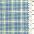 1: Dark Charcoal-2: Peach-3: Mustard Yellow-4: Golden Brown-5: Tan - Textured Lightweight Embroidered Plaid Poly Cotton Shirting Woven Fabric - FAB 1935