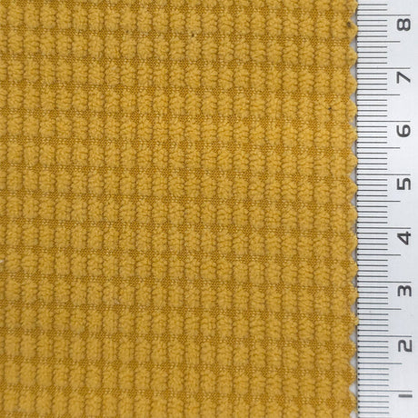 Mustard Yellow - 8 Wale Textured Corduroy Poly Woven Fabric - FAB1874