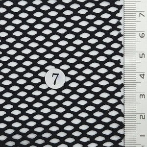 Net Solid Mesh Spandex Polyester Knit Fabric - FAB1803 - Black