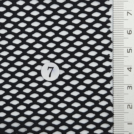 Net Solid Mesh Spandex Polyester Knit Fabric - FAB1803 - 1.Purple gray-2.Beige-3.Light pink gray-4.Light mint green-5.Light sky blue-6.White-7.Black 