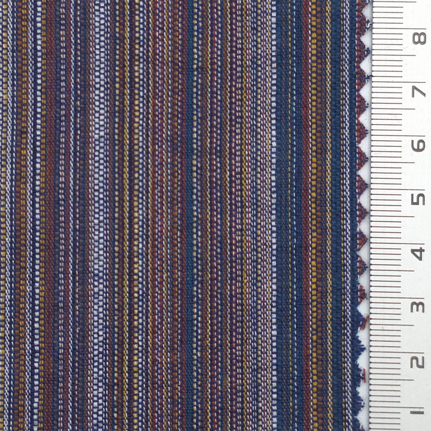 Textured Stripe Cotton Woven Fabric - FAB 1825 - 7.Navy Blue