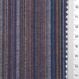 Navy Blue Textured Stripe Cotton Woven Fabric - FAB1825