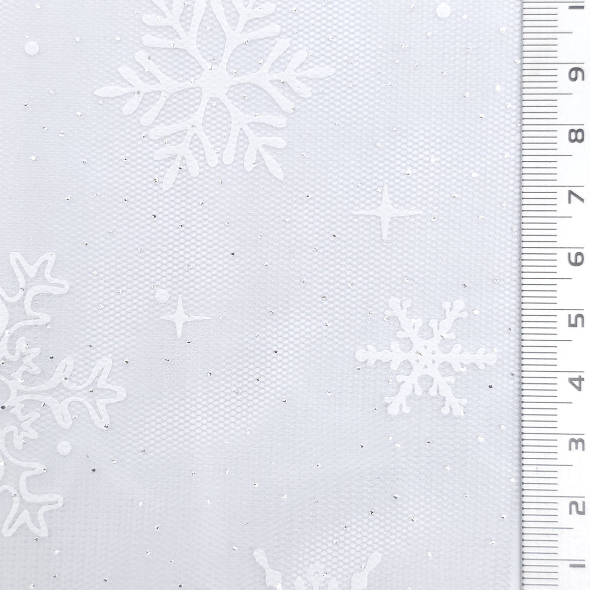 Snowflake Galaxy Polyester Knit Fabric - FAB1950 - Off White