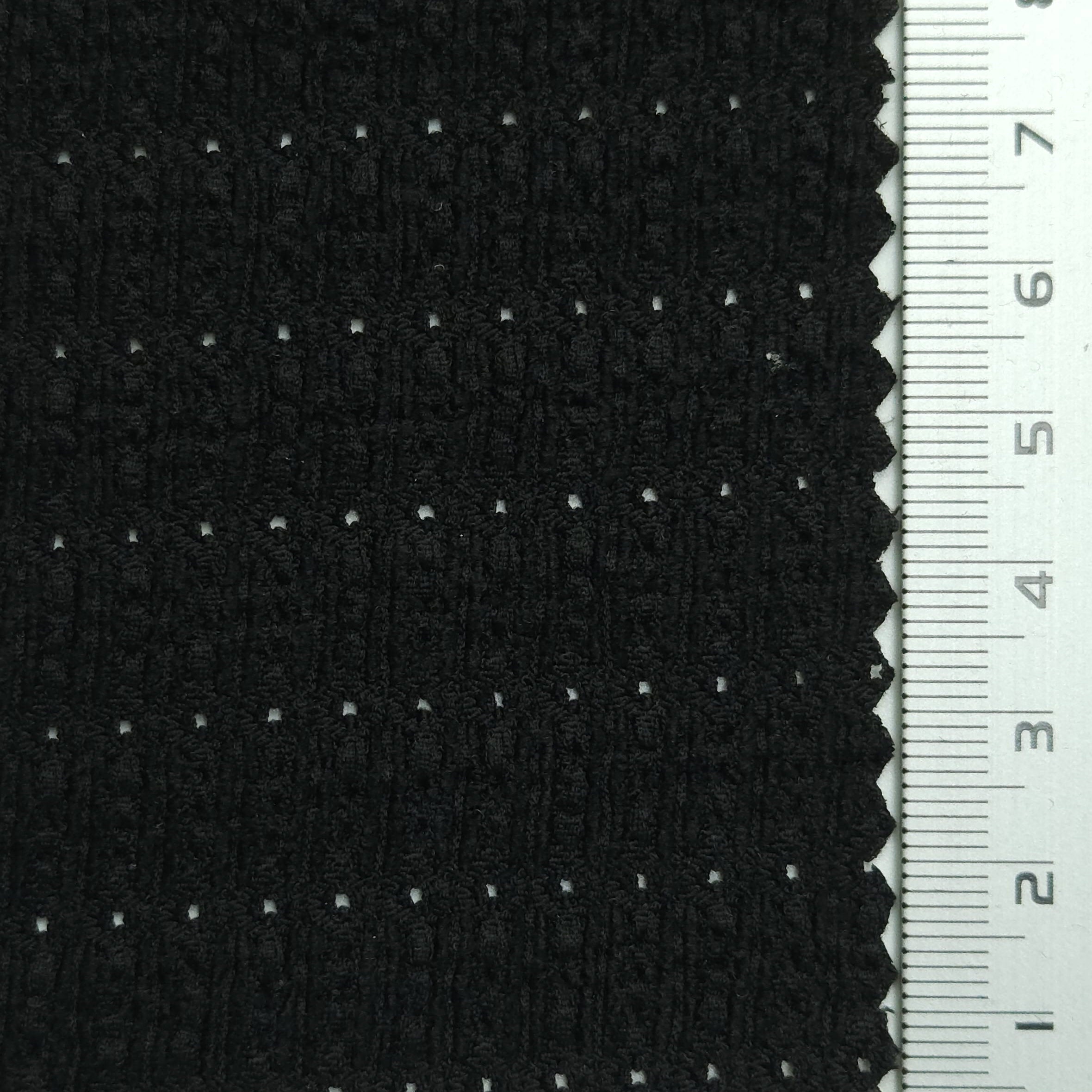 Novelty Polyester Spandex Knit Fabric - FAB 1433 - 7.Black