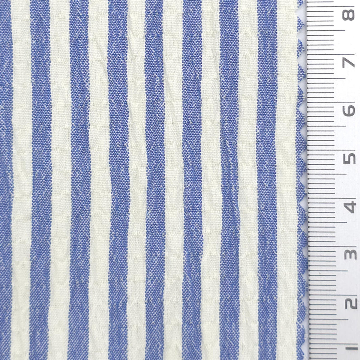 Stripe Polyester Rayon Woven Fabric - FAB1961 - Blue