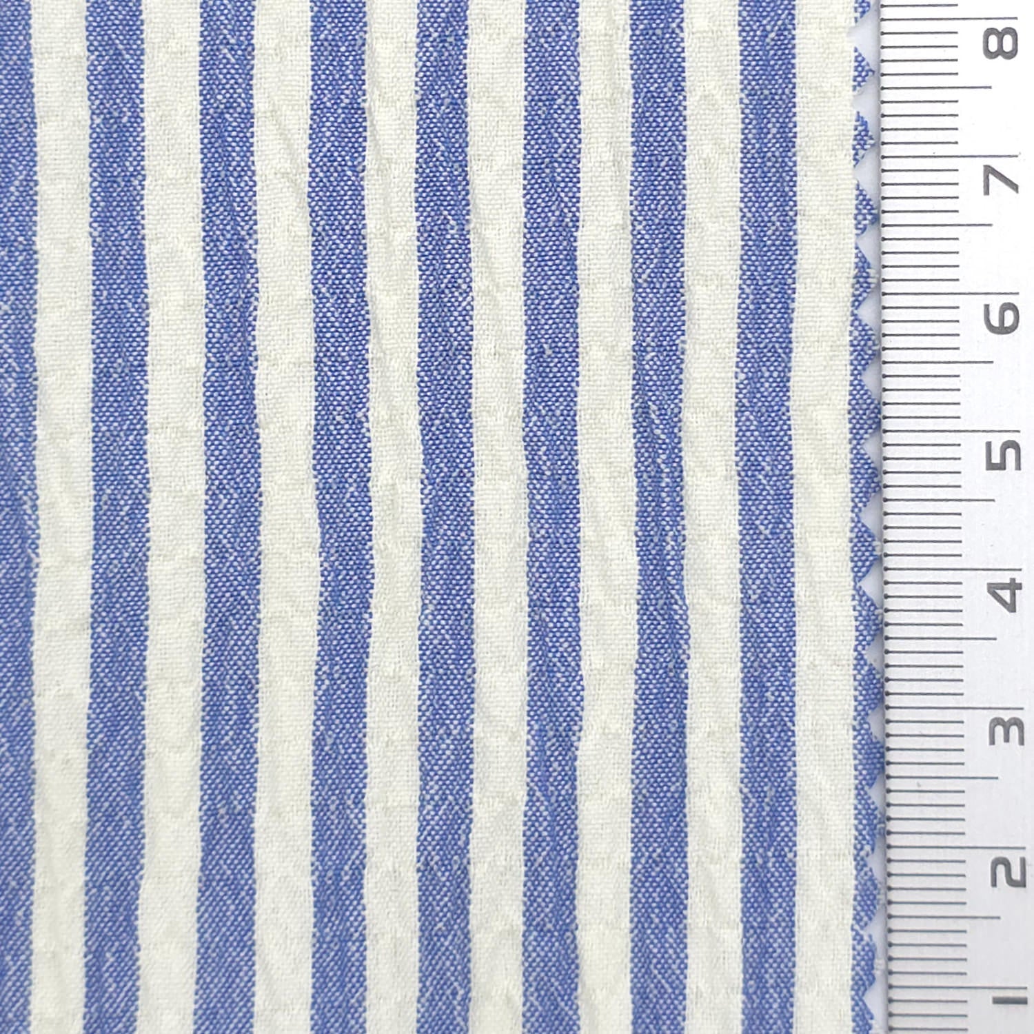 Stripe Polyester Rayon Woven Fabric - FAB1961 - Blue