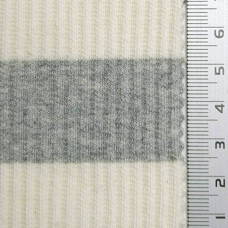 1 Inch Stripe Rib Cotton Spandex Knit Fabric - FAB1608 - 1.White/Black-2.White/Navy-3.White/Red-4.White/Blue-5.White/Blue-6.White/Pink-7.White/Grey-8.White/Green-9.White/Beige-10.White/Royal 