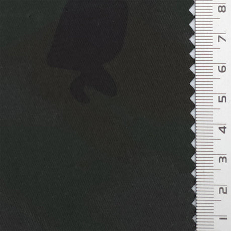 Black Camouflage Twill Cotton Woven Fabric - FAB1844