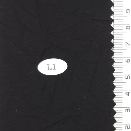 Solid Wrinkle Recycled Cotton Nylon Woven Fabric - FAB1704 - 1.Eagle-2.Soft Amber-3.Cashmere-4.Dark Beige-5.Ivory-6.White-7.Black 
