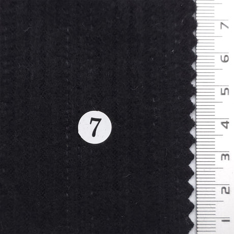 Black - Brushed Rib Poly Rayon Knit Fabric - FAB1856