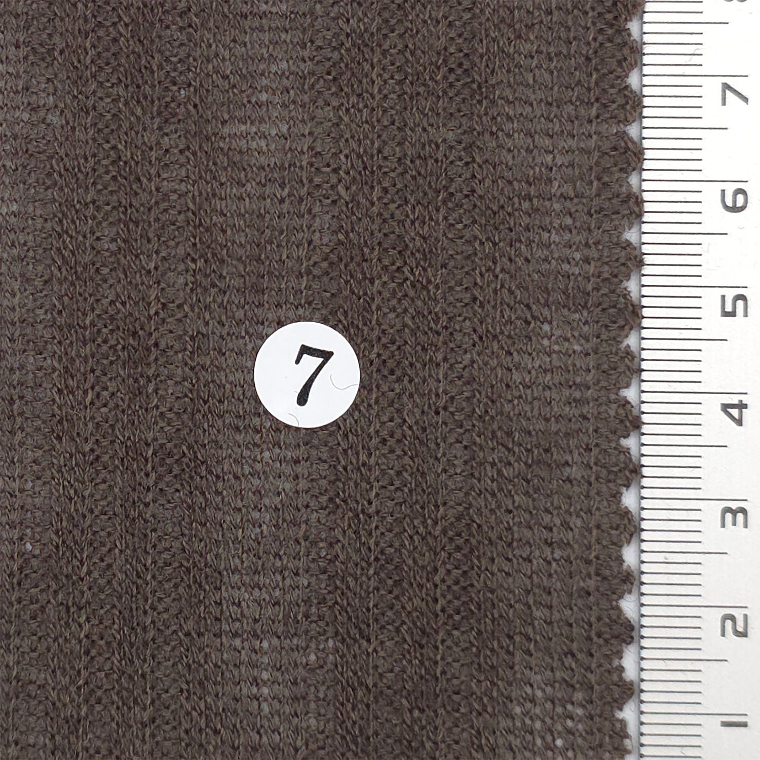 Hairy TR Stripe Irregular Rayon Polyester Knit Fabric - FAB 1818 - 7.Brown