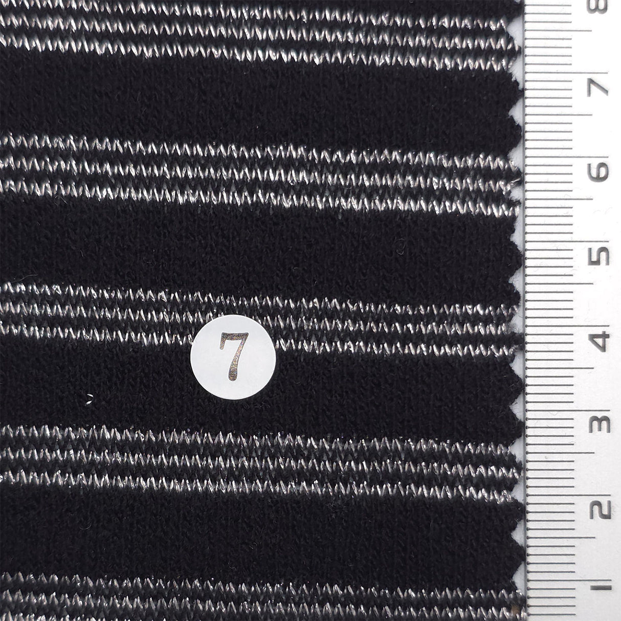Black - Metallic Stripe Knit Acry Metal Fabric - FAB1858