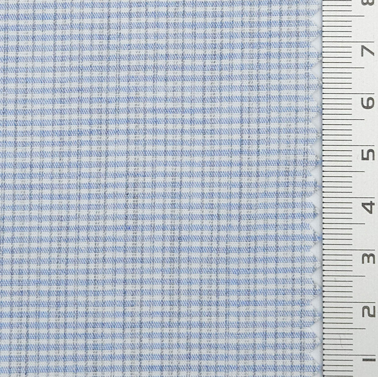 Subtle Grid Check Plain Cotton Woven Fabric - FAB1795 - Light Blue