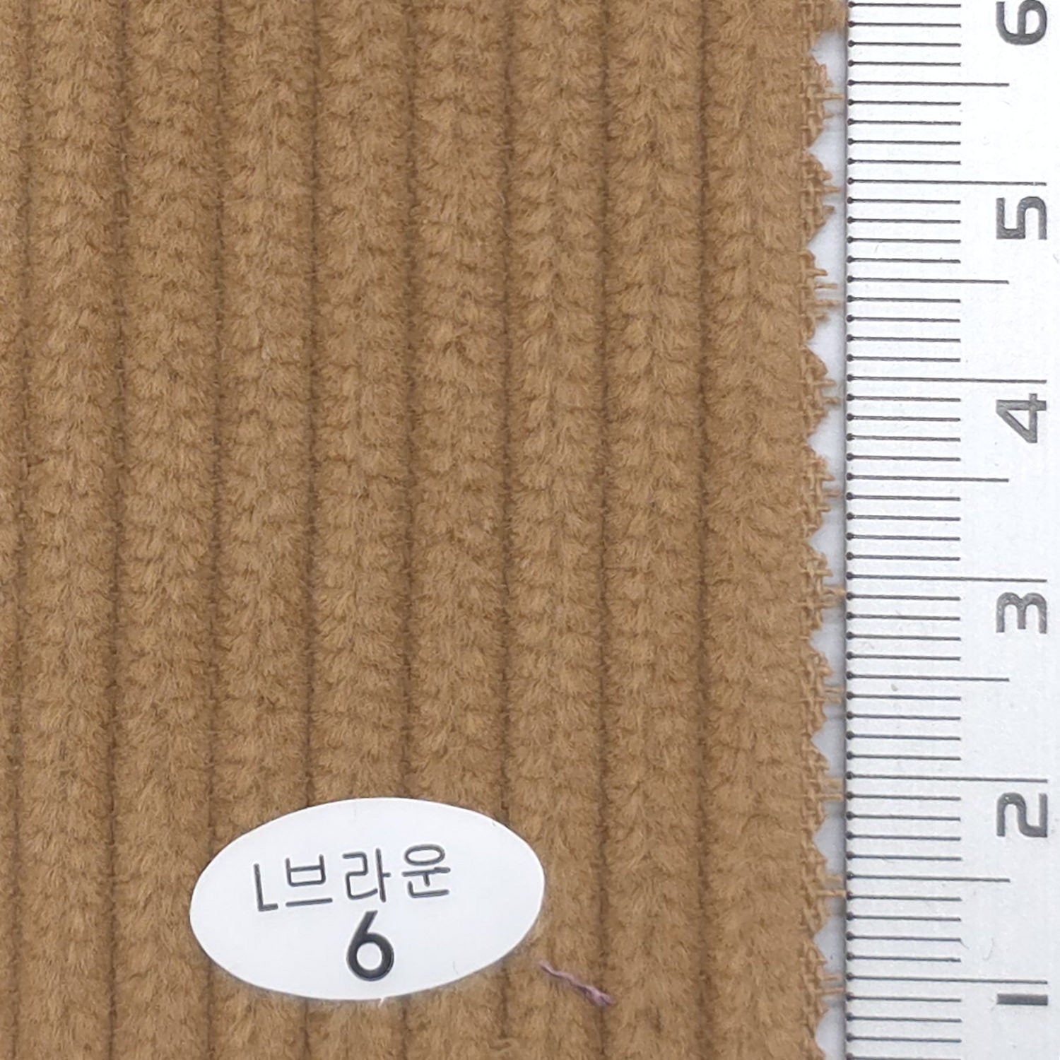 Light Brown - 6Wale Solid Corduroy Cotton Woven Fabric - FAB 1656
