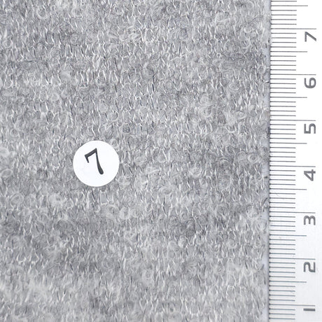 Boucle Acrylic Nylon Wool Knit Fabric - FAB1974 - Light Gray