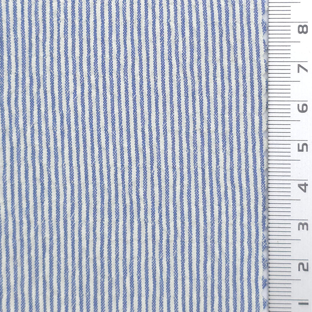 Pinstripe Polyester Rayon Woven Fabric - FAB1962 - Blue