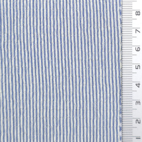 Pinstripe Polyester Rayon Woven Fabric - FAB1962 - Blue