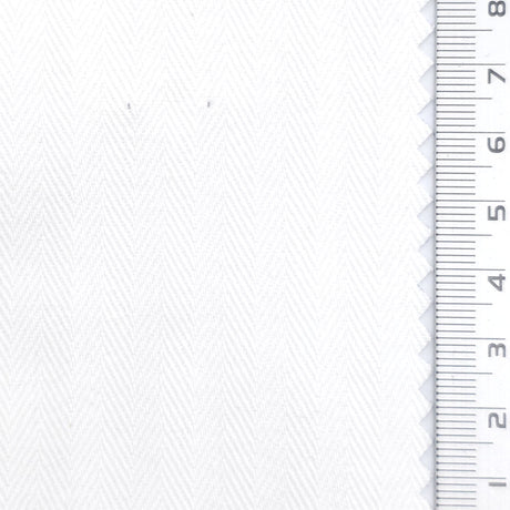 Herringbone Cotton Woven Fabric - FAB1955 - White