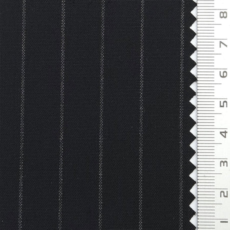 Chalk Stripe Plain Polyester Spandex Rayon Woven Fabric - FAB1781 - 1.Tan-2.Light Gray-3.Dark Gray-4.Charcoal-5.Navy Blue-6.Dark Navy-7.Black 