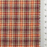 Multi Color Check YarnDyed Polyester Cotton Woven Fabric - FAB1788 - 1.Red-2.Green-3.Red-4.Purple-5.Grey-6.Purple-7.Orange 