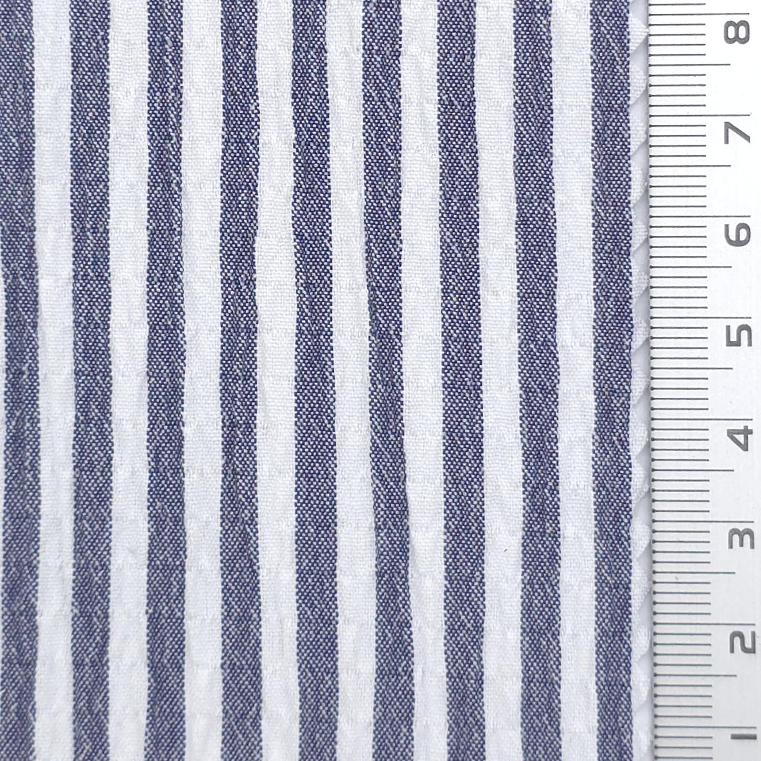 Stripe Polyester Rayon Woven Fabric - FAB1961 - Periwinkle