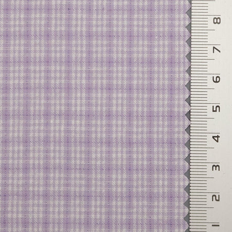 Check Cotton Woven Fabric | FAB1549 | 1.Soft Peach, 2.Spring Wood, 3.Onahau, 4.Green, 5.Yellow, 6.Orange, 7.Snuff, 8.Periwinkle, 9.Pale Cornflower Blue, 10.Black by Fabricis.com #