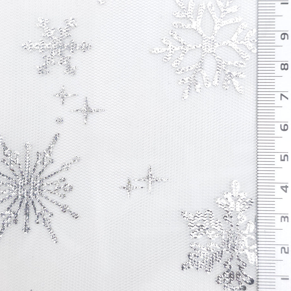 Snowflake Polyester Knit Fabric - FAB1952 - Beige