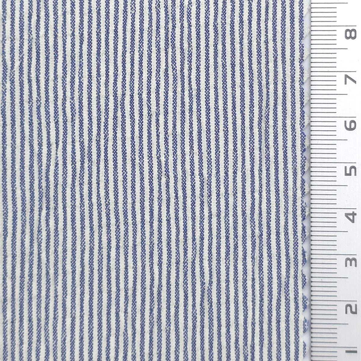 Pinstripe Polyester Rayon Woven Fabric - FAB1962 - Indigo