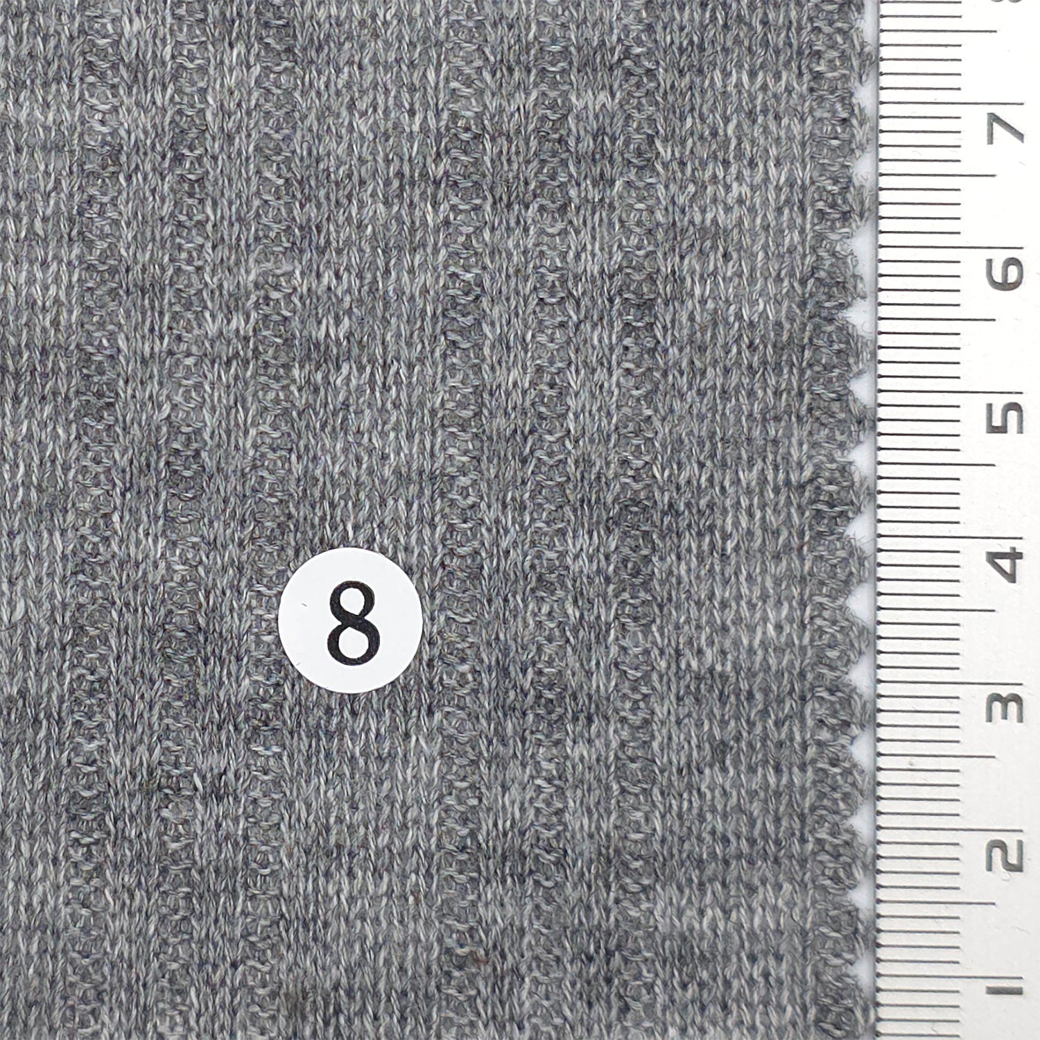 Hairy TR Stripe Irregular Rayon Polyester Knit Fabric - FAB 1818 - 8.Melange Gray