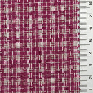 Check YarnDyed Cotton Woven Fabric - FAB1799 - Burgundy Plaid