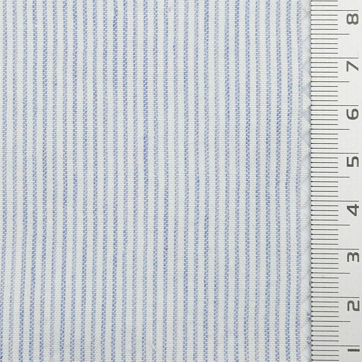 Pin Stripe Plain Cotton Woven Fabric - FAB1796 - Light Blue