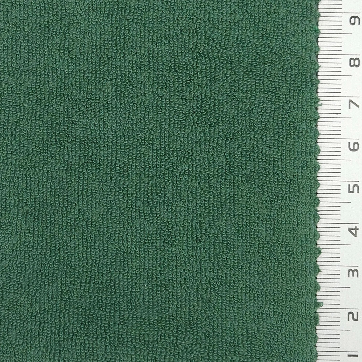 Towelling Solid Terry Cotton Polyester Knit Fabric - FAB 1766 - 8.Forest green