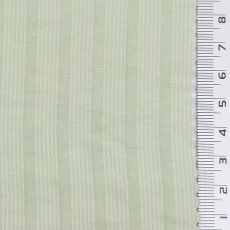 Light Green - Jacquard Stripe Lyocell Nylon Woven Fabric - FAB1877