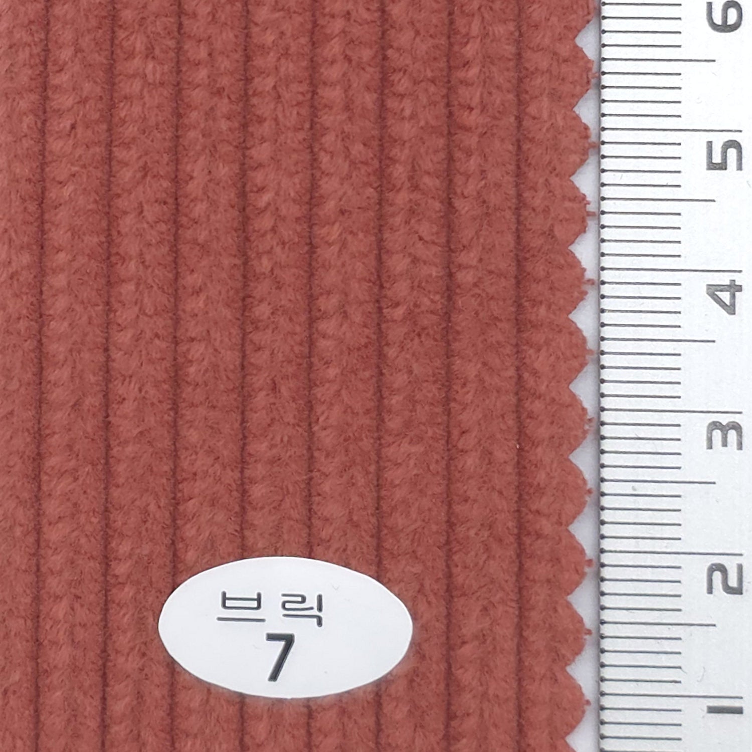 Brick - 6Wale Solid Corduroy Cotton Woven Fabric - FAB 1656