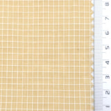 Light Brown - Windowpane Plain Nylon Woven Fabric - FAB1869