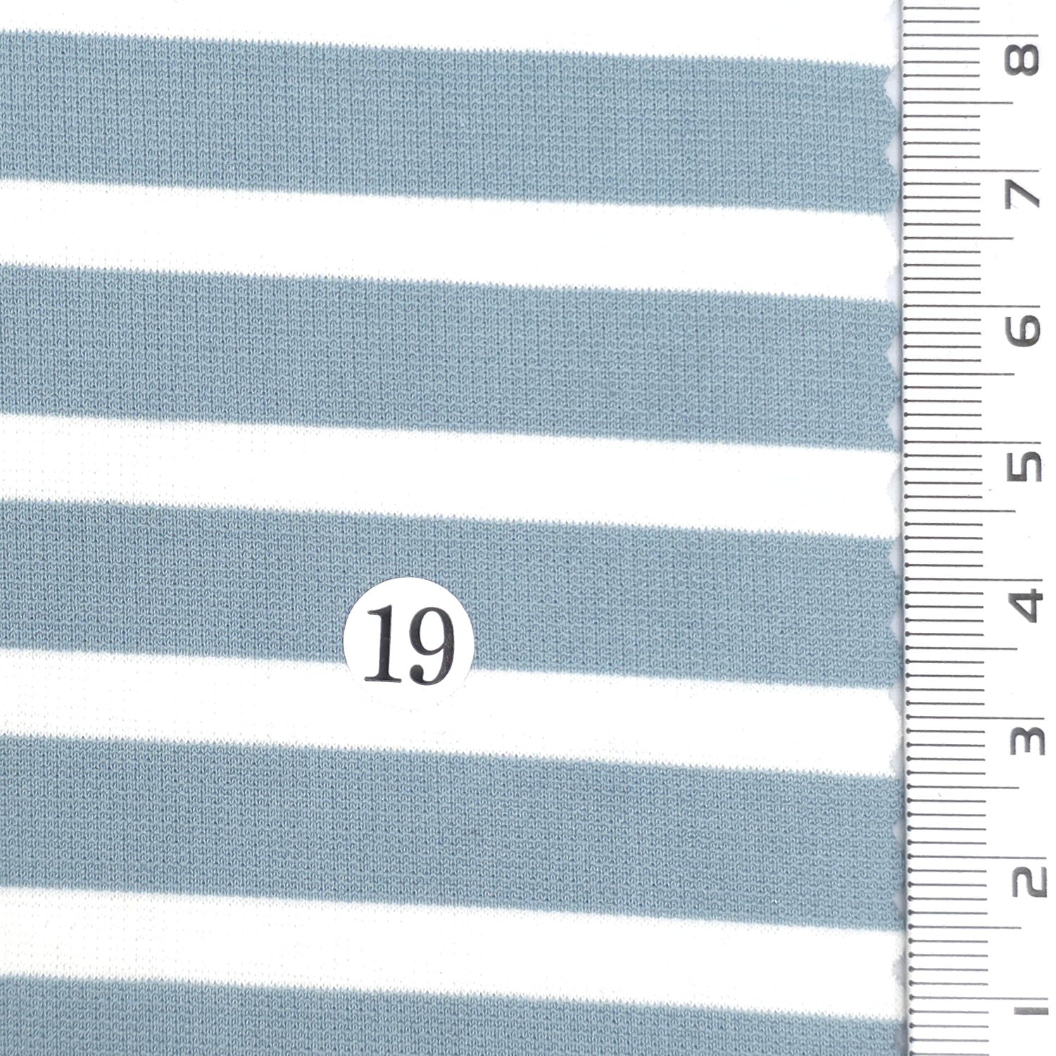 Slate Blue - Stable Medium Weight Striped Poly Cotton Span Ponte Knit Fabric - FAB 1922