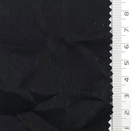 Solid Crinkled Satin Polyester Rayon Woven Fabric - FAB1793 - 1.Cream-2.White-3.Light blue-4.Sky blue-5.Dusty pink-6.Olive green-7.Dark charcoal grey-8.Black 