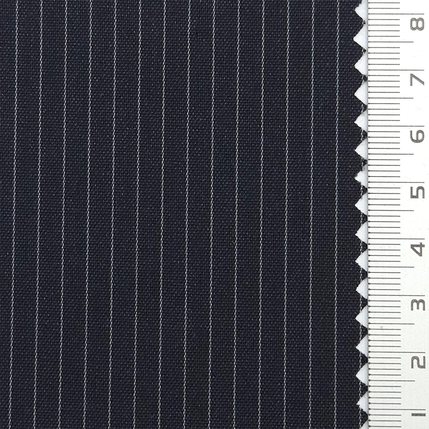 Pin Stripe Plain Polyester Spandex Rayon Woven Fabric - FAB 1783 - 8.Dark Navy