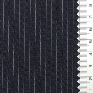 Pin Stripe Plain Polyester Spandex Rayon Woven Fabric - FAB1783 - Dark Navy