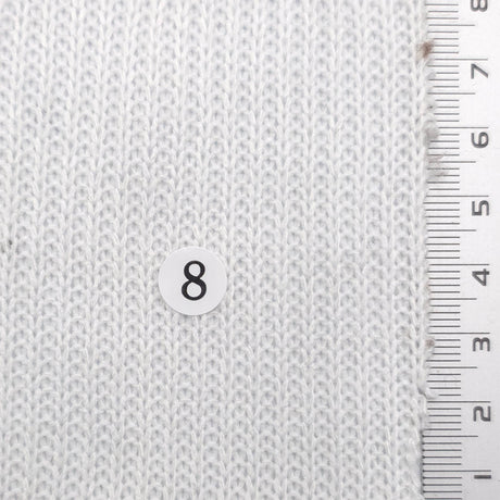 White - Rib Knit Poly Fabric - FAB1855